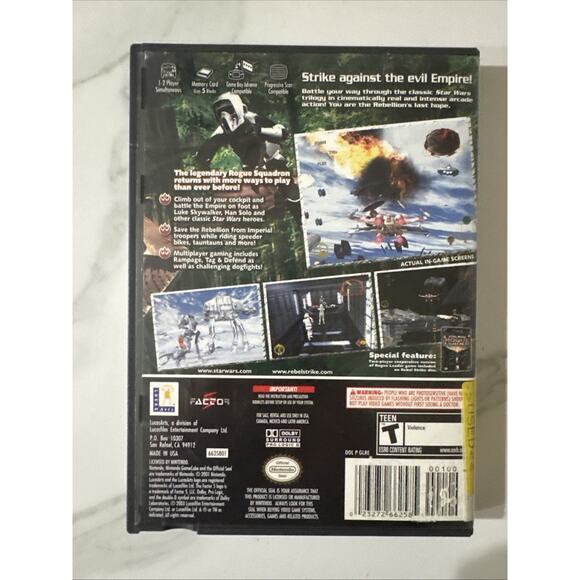 Star Wars Rebel Strike Rogue Squadron III Nintendo GameCube CIB w/ Registration - Picture 3 of 5